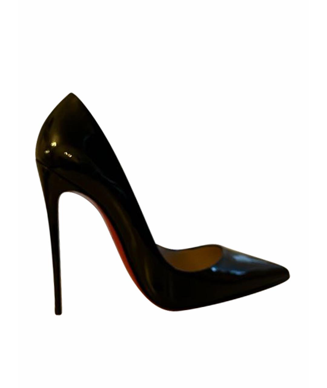 CHRISTIAN LOUBOUTIN Черные туфли из лакированной кожи, фото 1