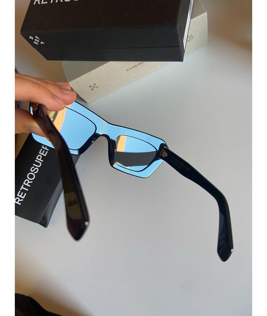 RETROSUPERFUTURE Черные пластиковые солнцезащитные очки, фото 3