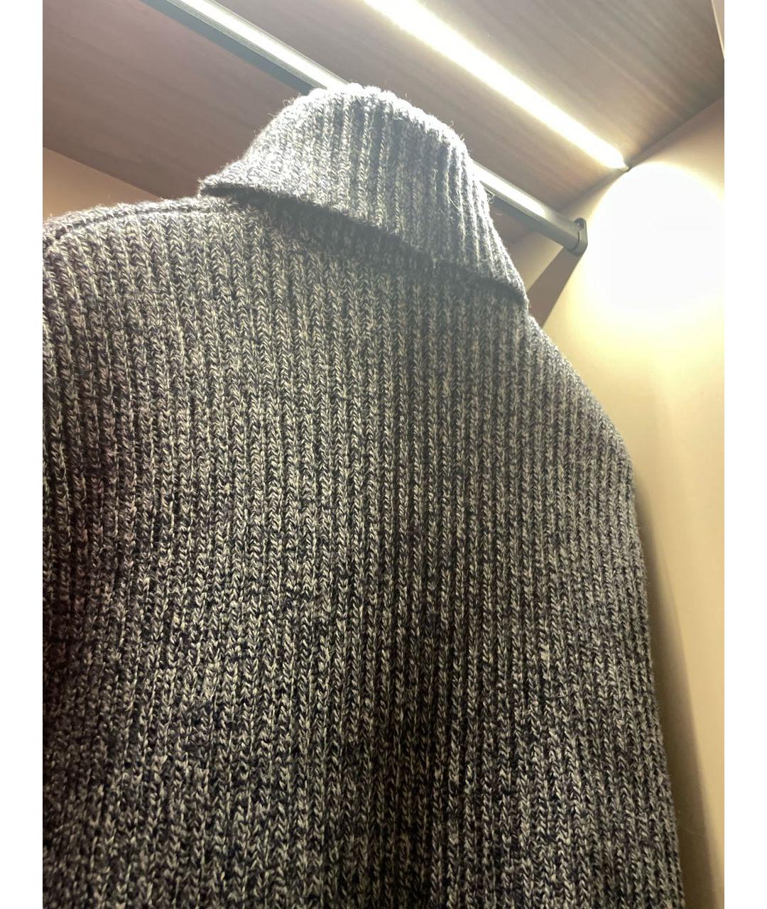 BALENCIAGA Темно-синий шерстяной джемпер / свитер, фото 7