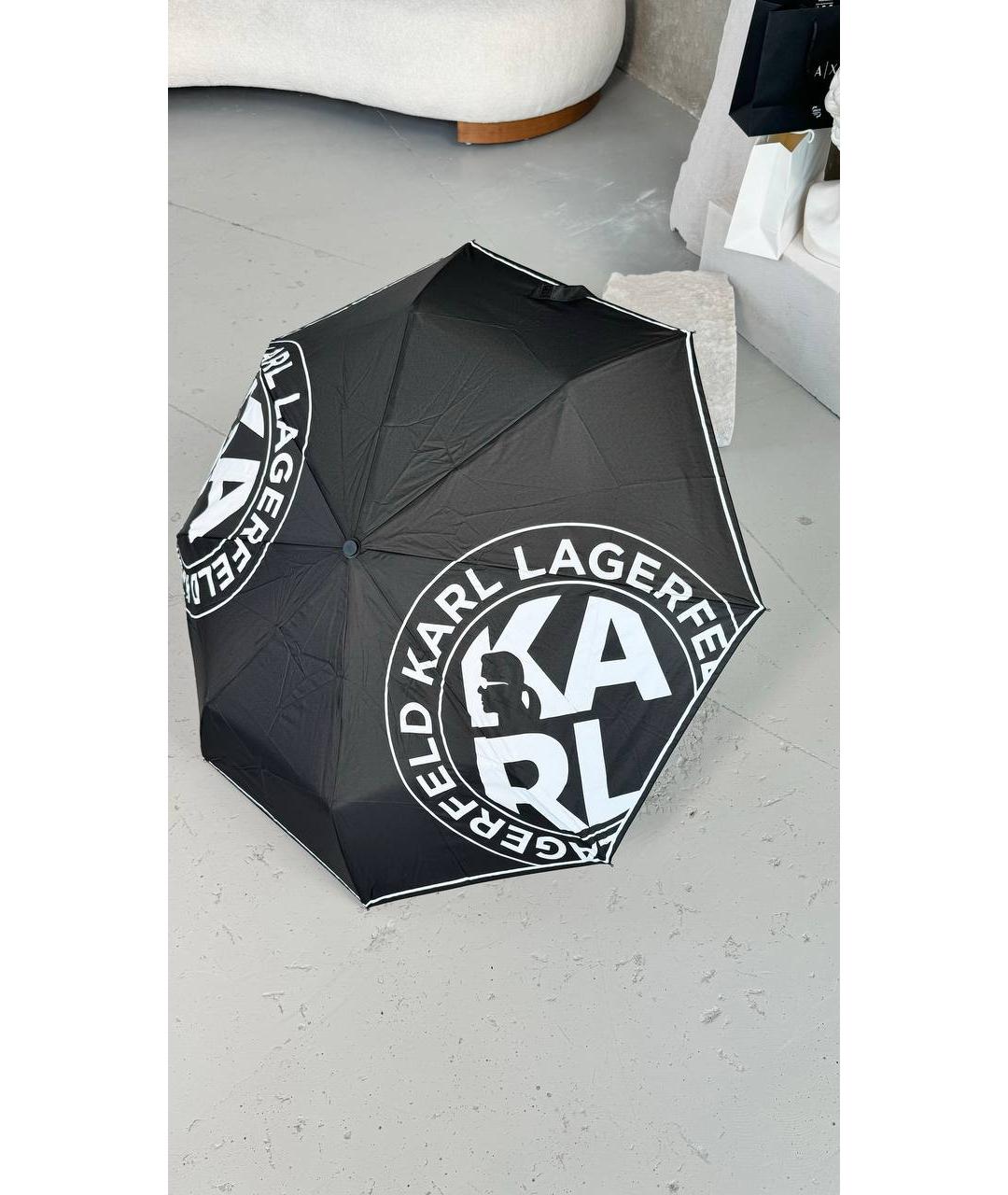 KARL LAGERFELD Черный зонт, фото 2