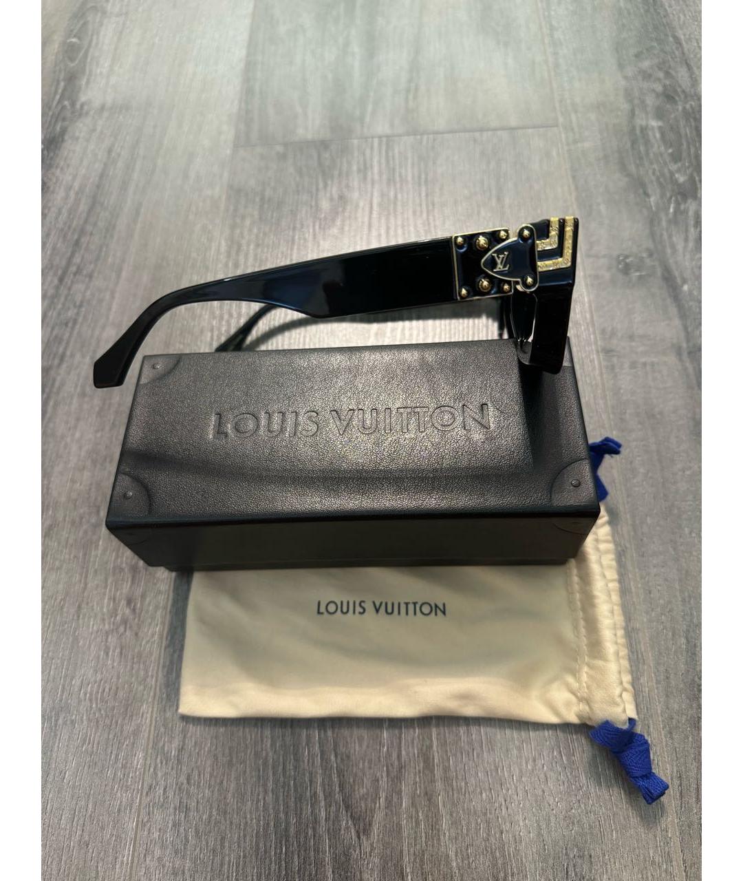 LOUIS VUITTON PRE-OWNED Черные пластиковые солнцезащитные очки, фото 4