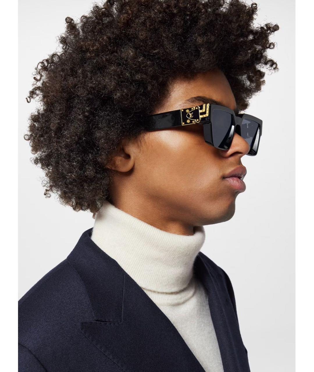 LOUIS VUITTON PRE-OWNED Черные пластиковые солнцезащитные очки, фото 9