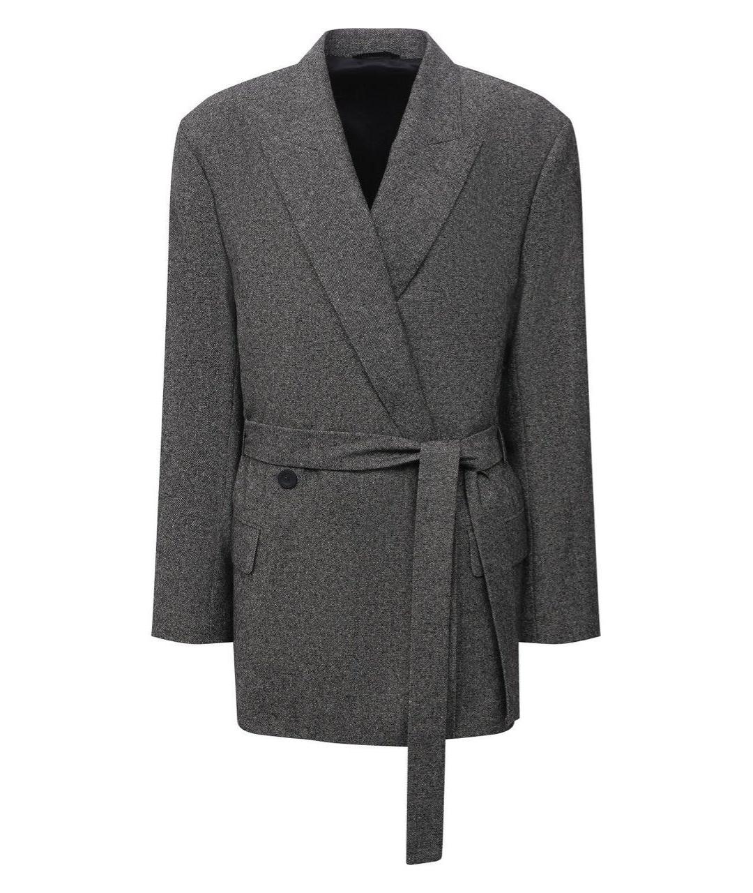 ACNE STUDIOS Серый шерстяной жакет/пиджак, фото 1