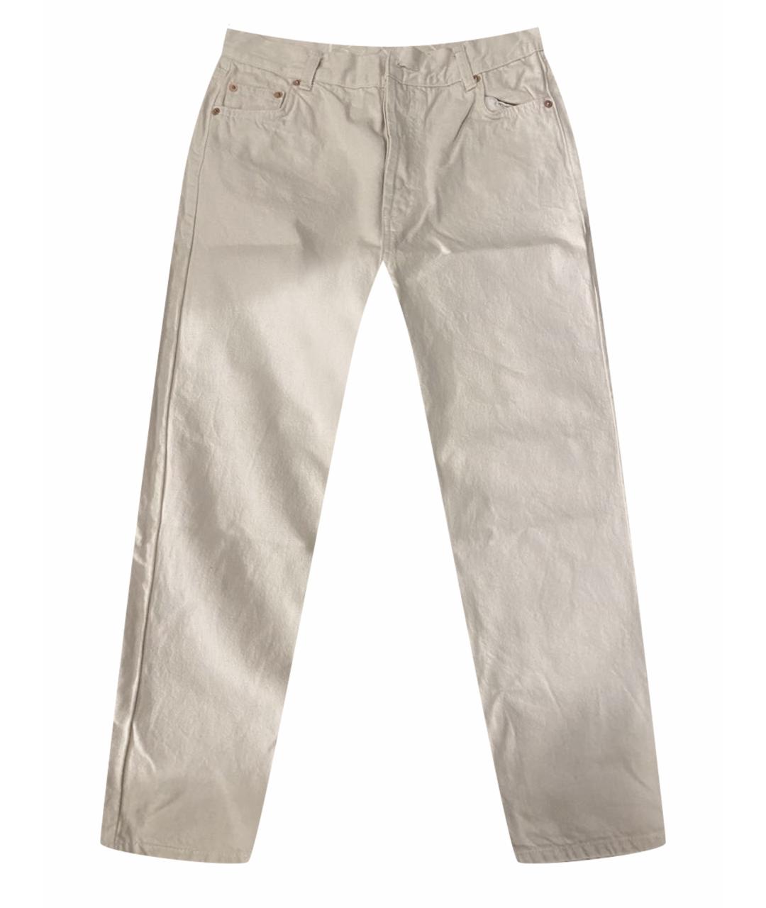 RAEY Бежевые хлопковые прямые джинсы, фото 1