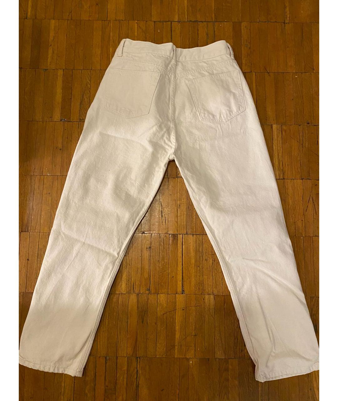 RAEY Бежевые хлопковые прямые джинсы, фото 2
