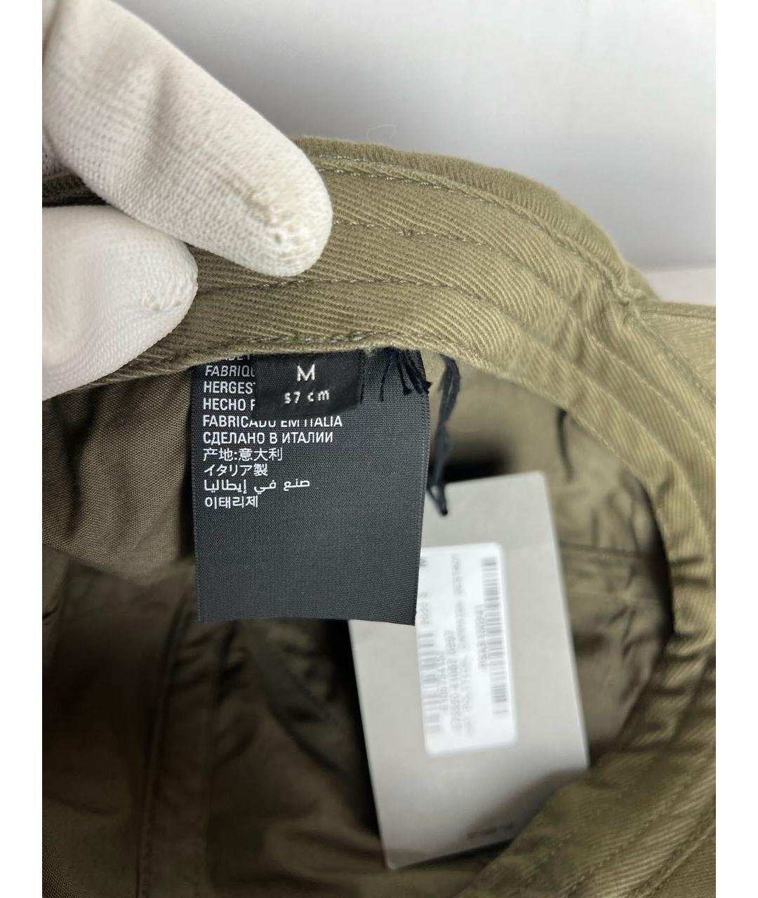 BALENCIAGA Хаки хлопковая кепка, фото 7