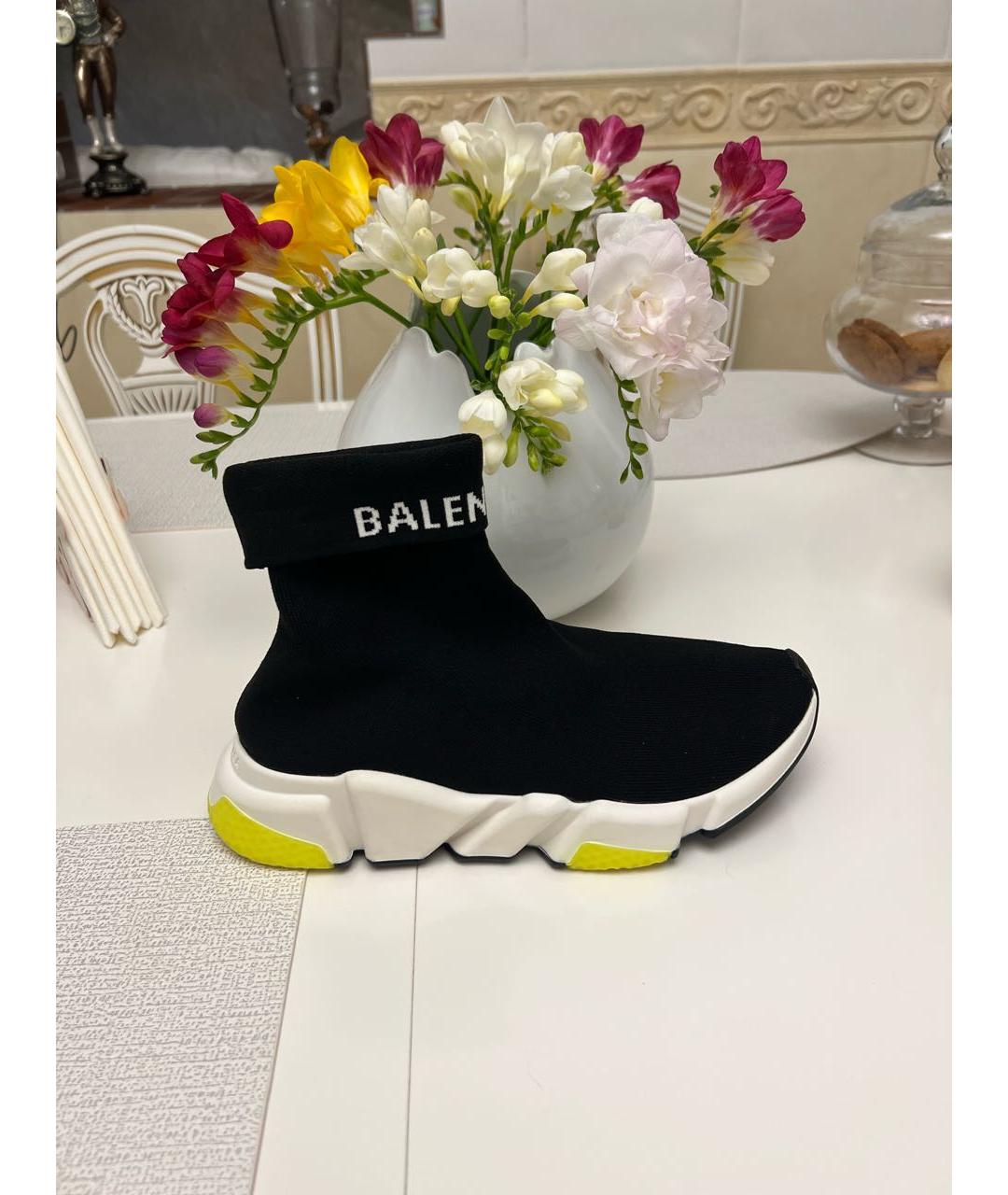 BALENCIAGA Черные текстильные кроссовки, фото 5