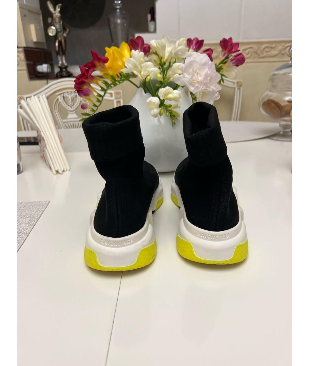 BALENCIAGA Черные текстильные кроссовки, фото 4