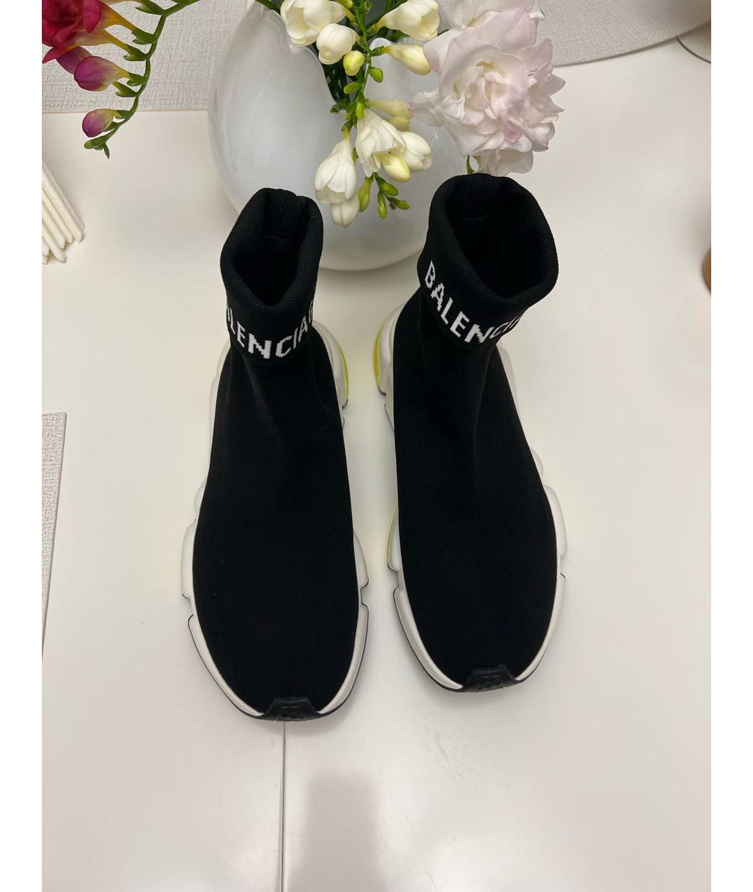 BALENCIAGA Черные текстильные кроссовки, фото 2