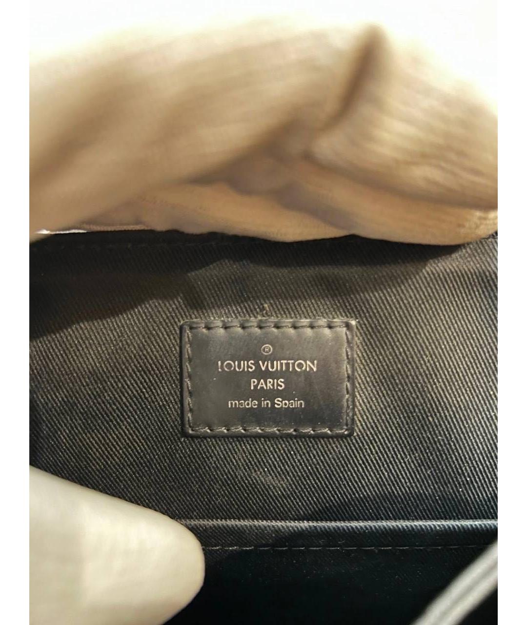 LOUIS VUITTON PRE-OWNED Антрацитовая сумка на плечо, фото 6