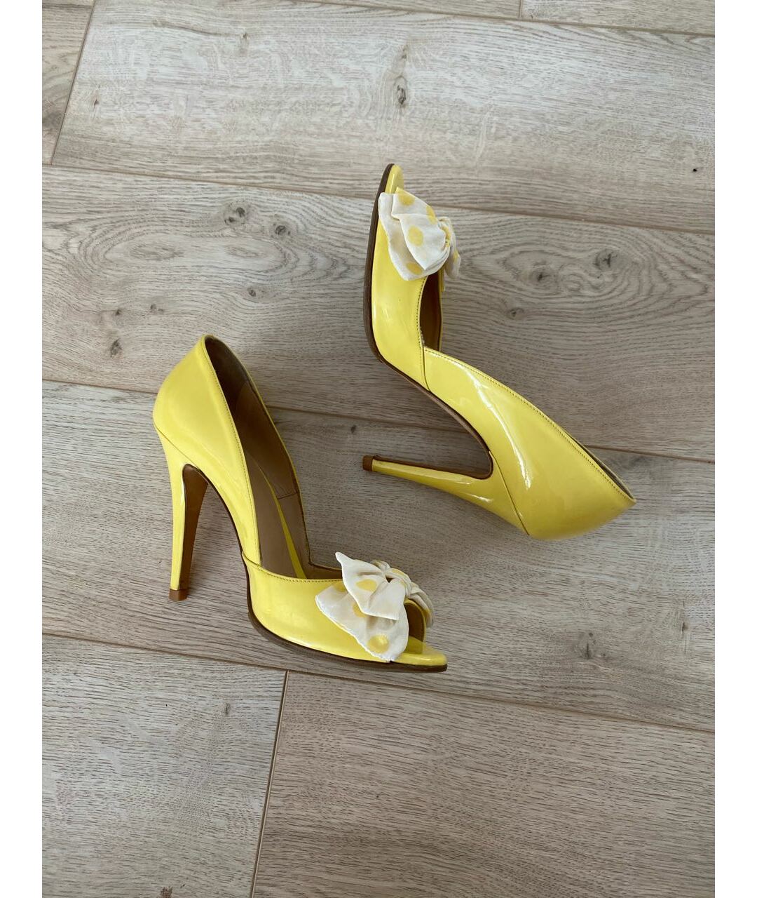 ELISABETTA FRANCHI Желтые кожаные туфли, фото 4