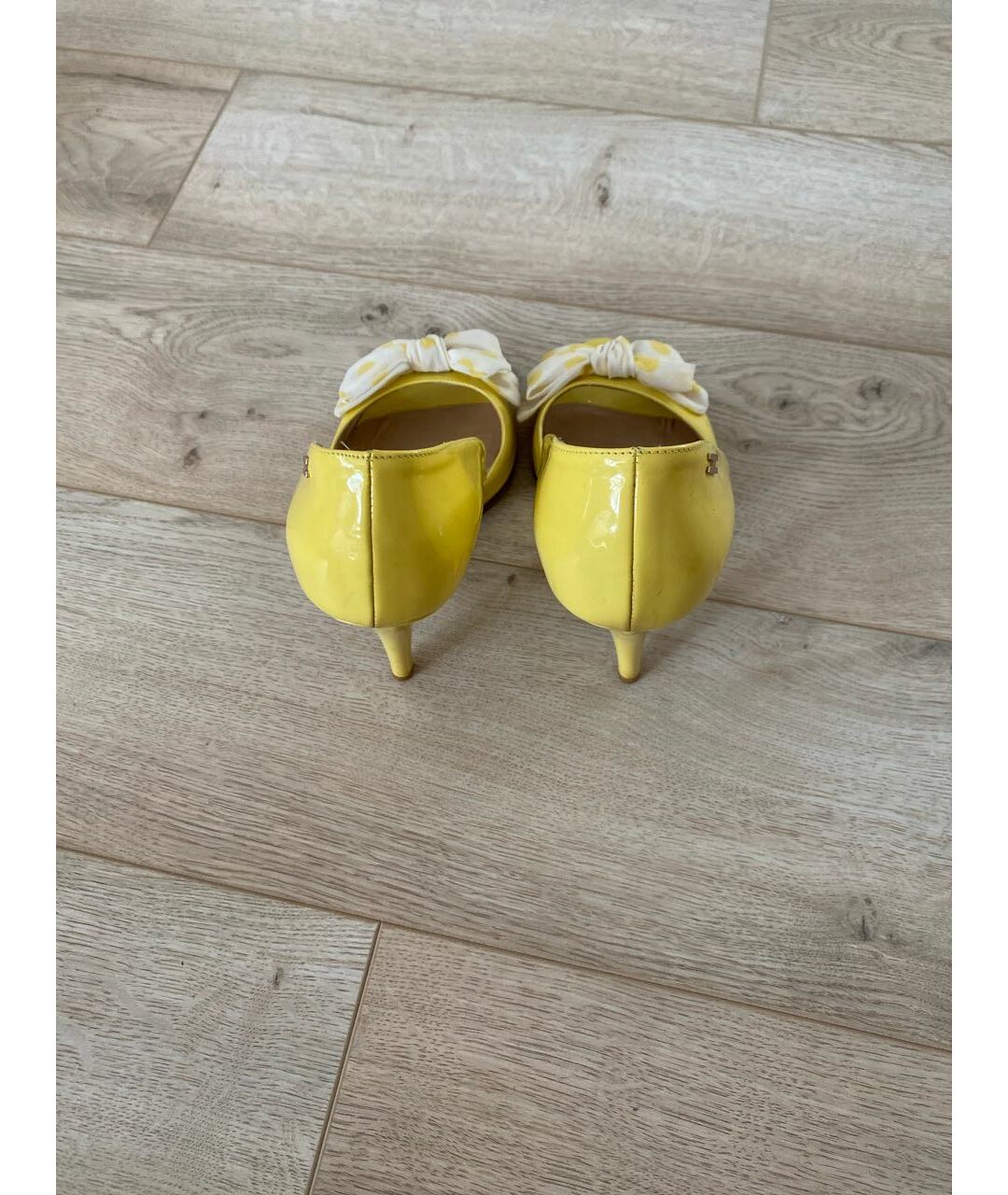 ELISABETTA FRANCHI Желтые кожаные туфли, фото 3