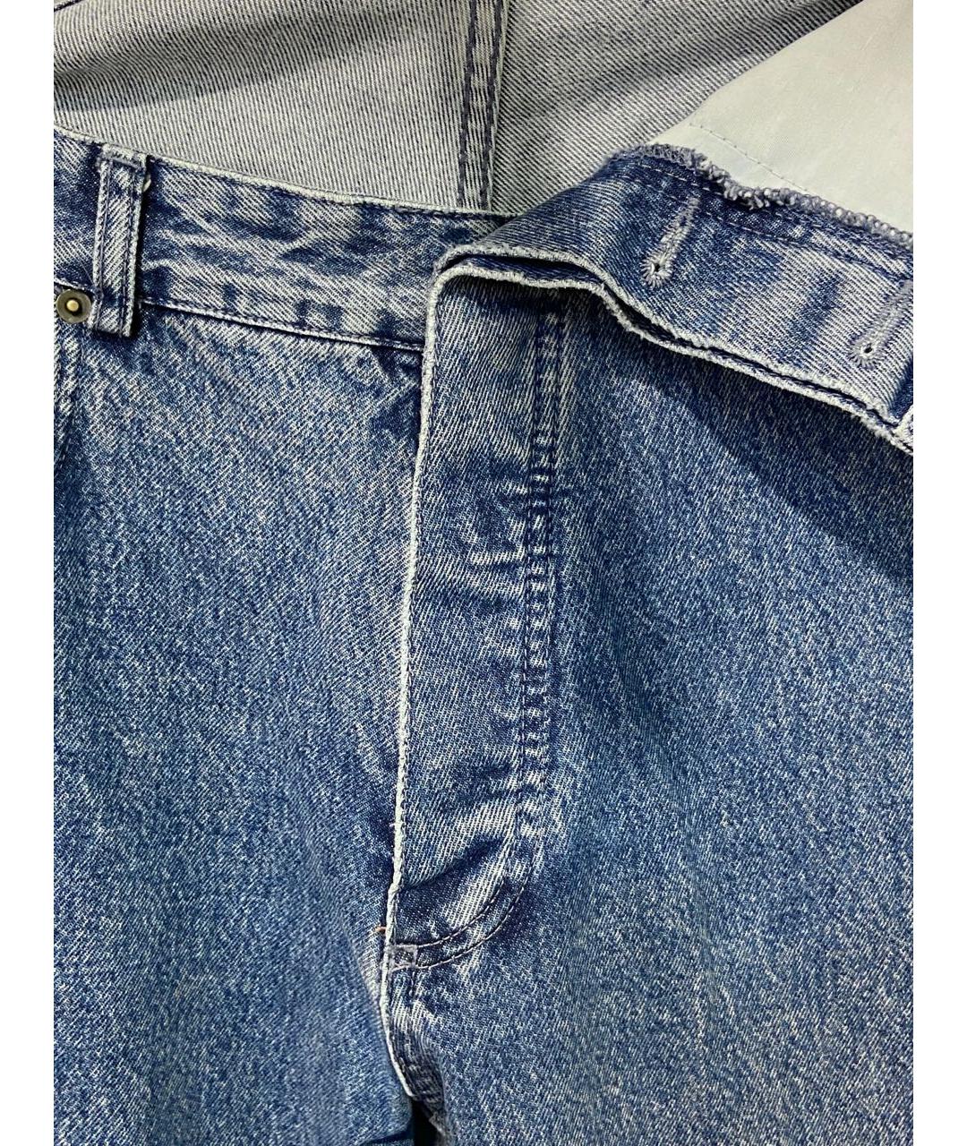 Y/PROJECT Синие хлопковые прямые джинсы, фото 4