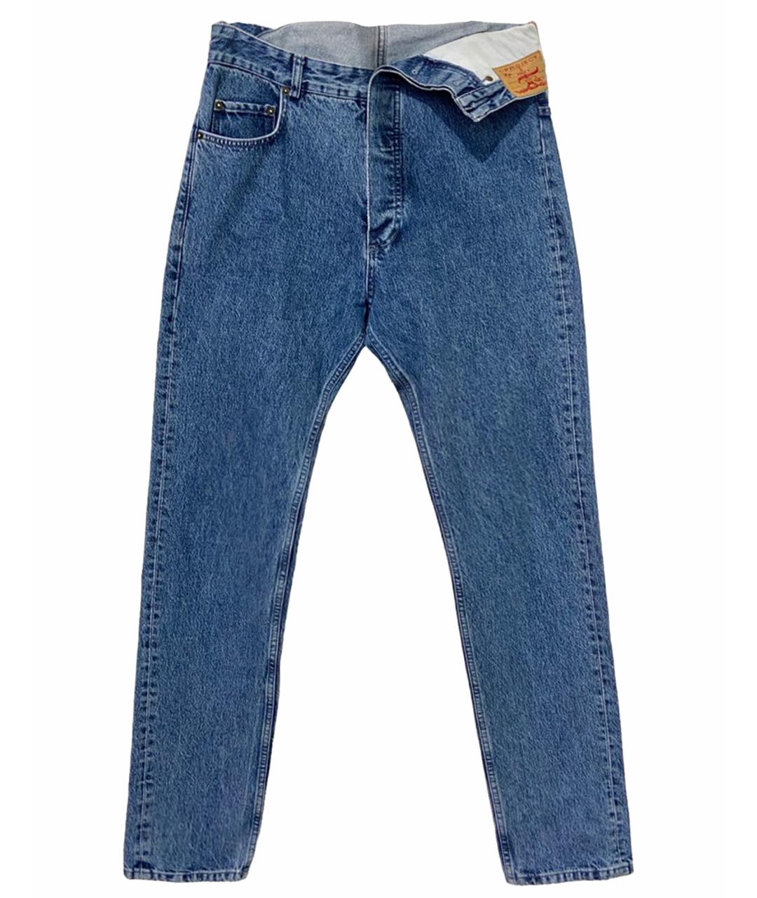 Y/PROJECT Синие хлопковые прямые джинсы, фото 1