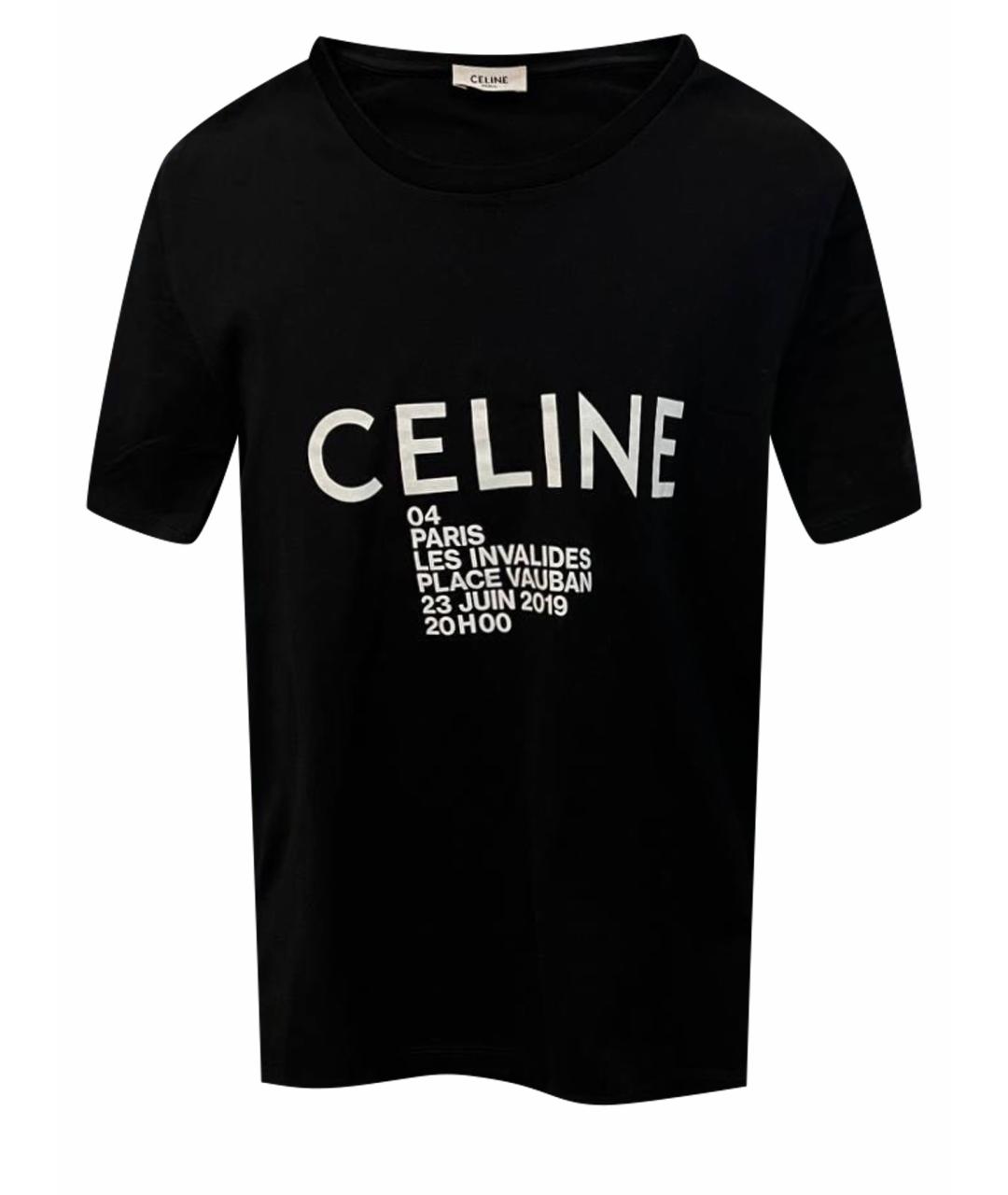 CELINE PRE-OWNED Черная хлопковая футболка, фото 1