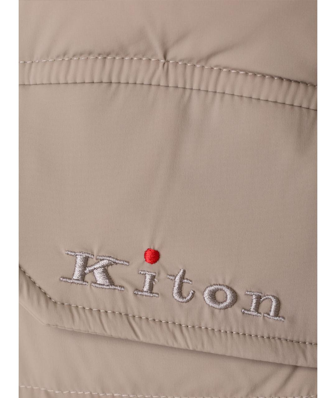 KITON Бежевый пуховик, фото 5