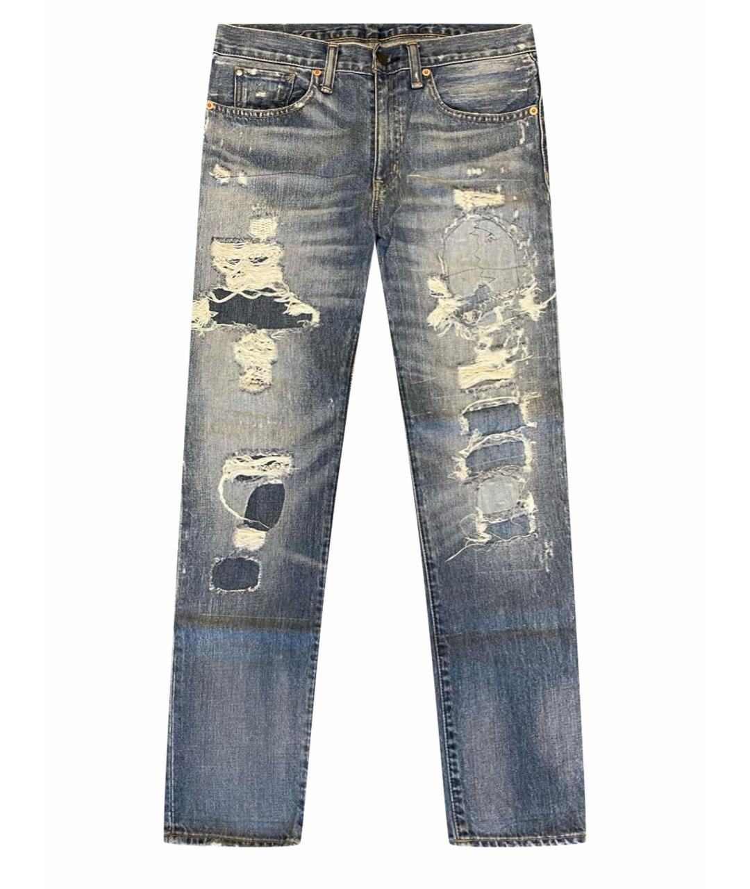 RALPH LAUREN DENIM & SUPPLY Синие хлопковые прямые джинсы, фото 1