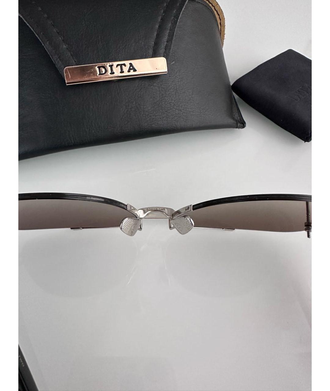 DITA Черные металлические солнцезащитные очки, фото 6