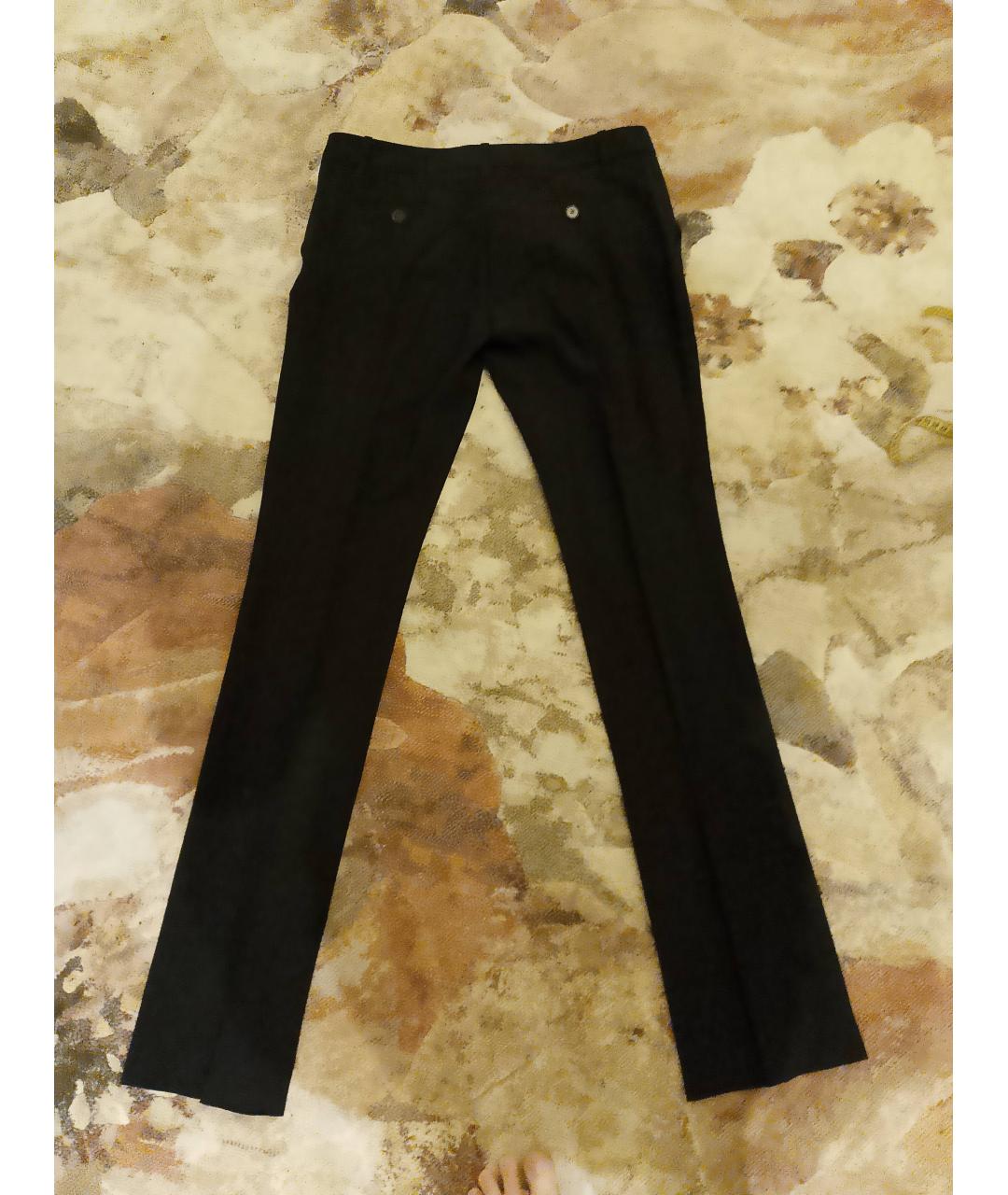 BARBARA BUI Черные шерстяные прямые брюки, фото 2