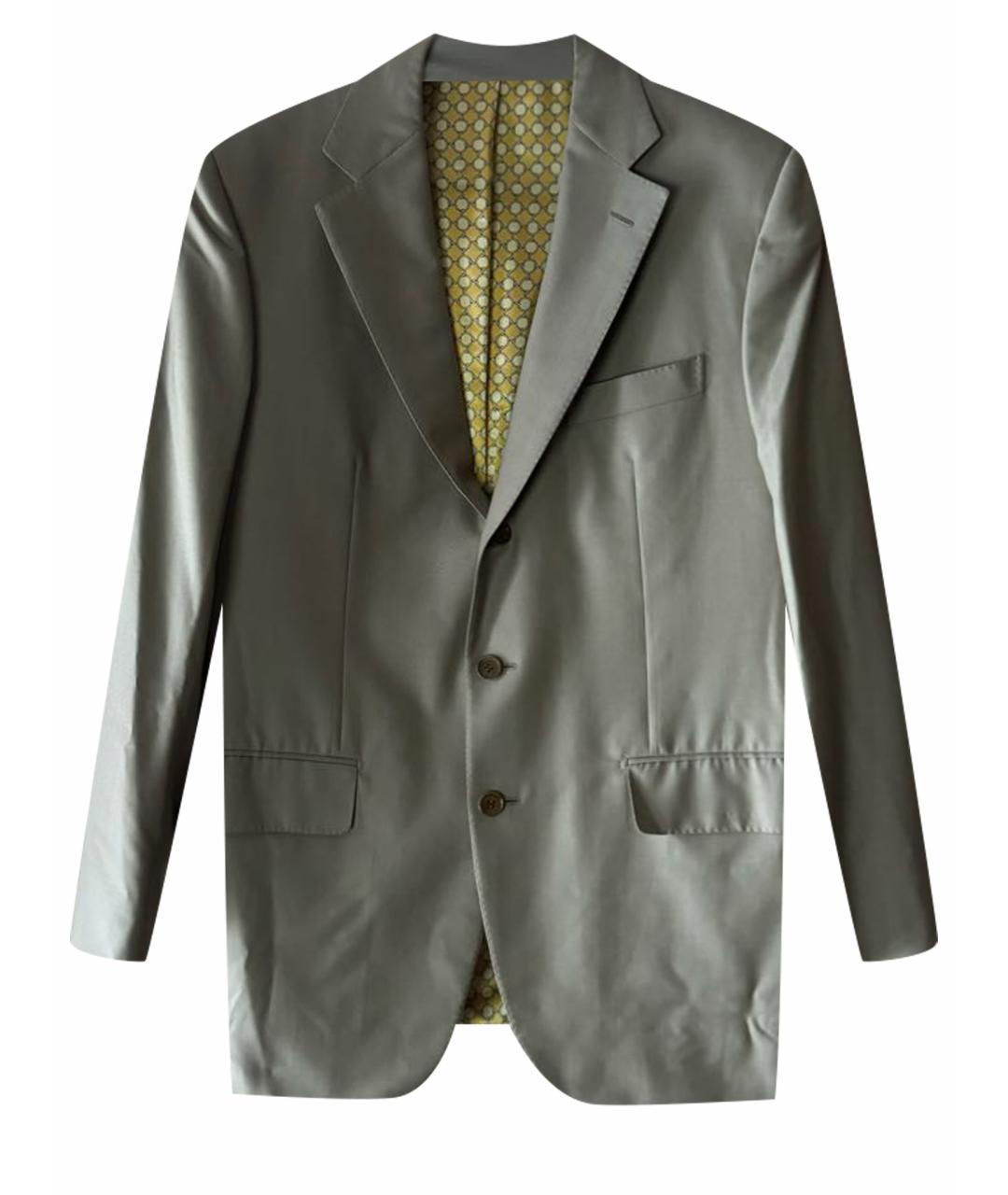 FERU Бежевый шерстяной пиджак, фото 1
