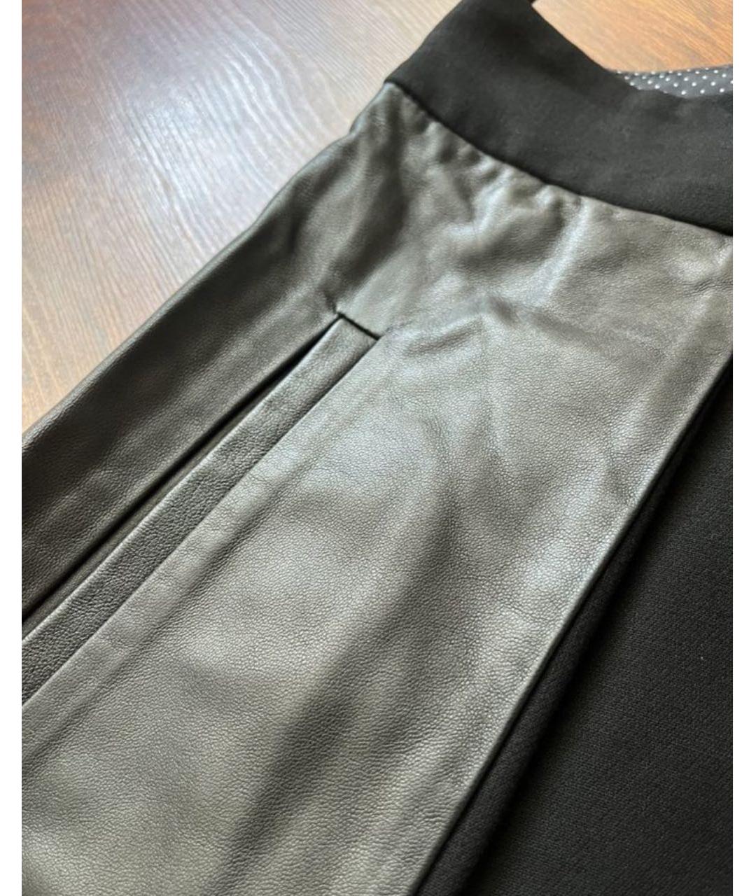 PINKO Черные кожаные шорты, фото 5