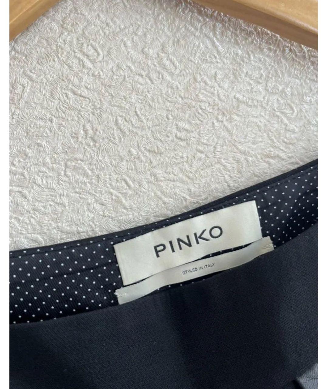 PINKO Черные кожаные шорты, фото 3