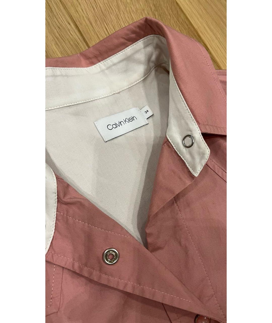 CALVIN KLEIN Розовая кэжуал рубашка, фото 4