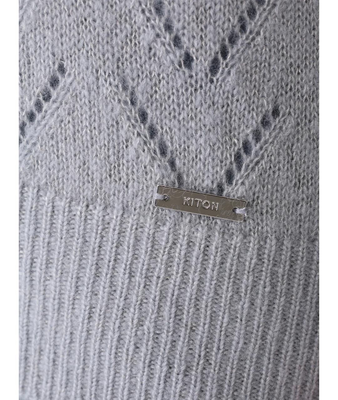 KITON Серый джемпер / свитер, фото 5