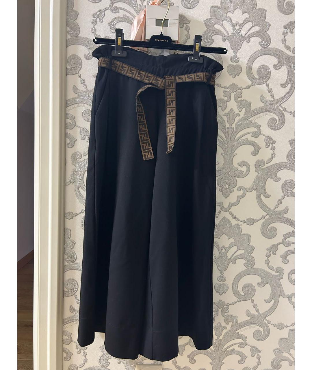 FENDI KIDS Черные вискозные брюки и шорты, фото 8