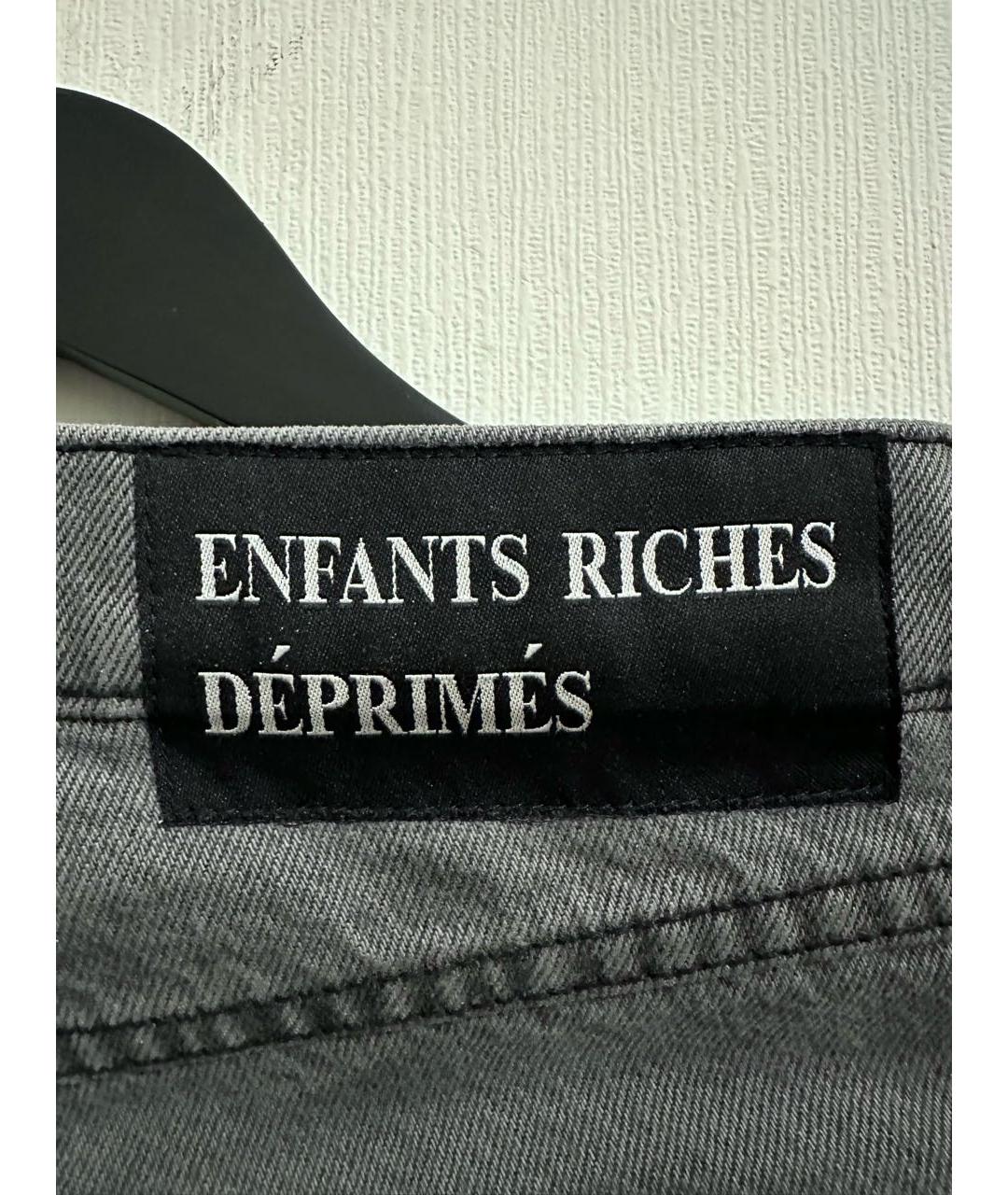 Enfants Riches Déprimés Серые хлопковые джинсы скинни, фото 5