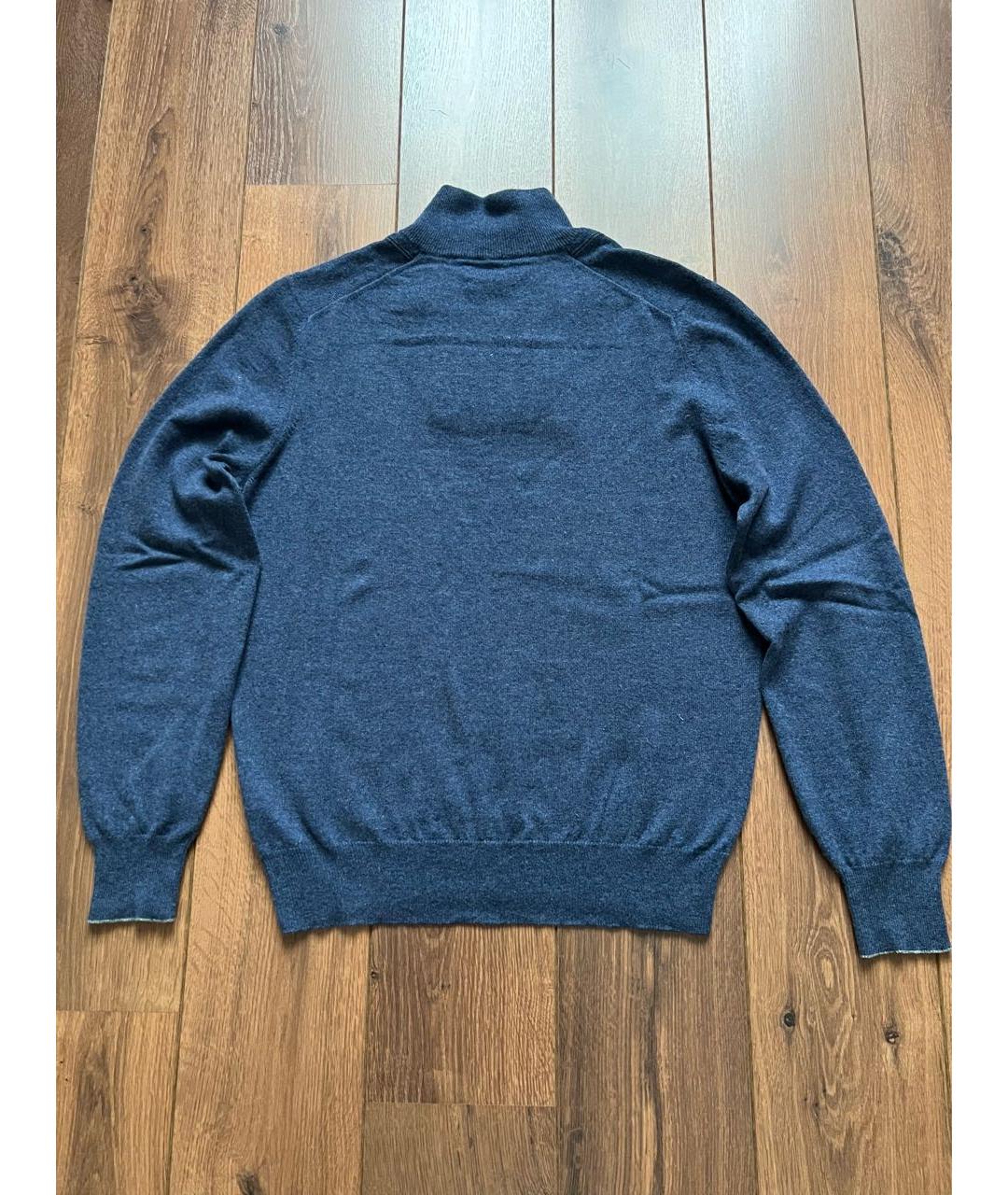 BRUNELLO CUCINELLI Синий кашемировый джемпер / свитер, фото 2