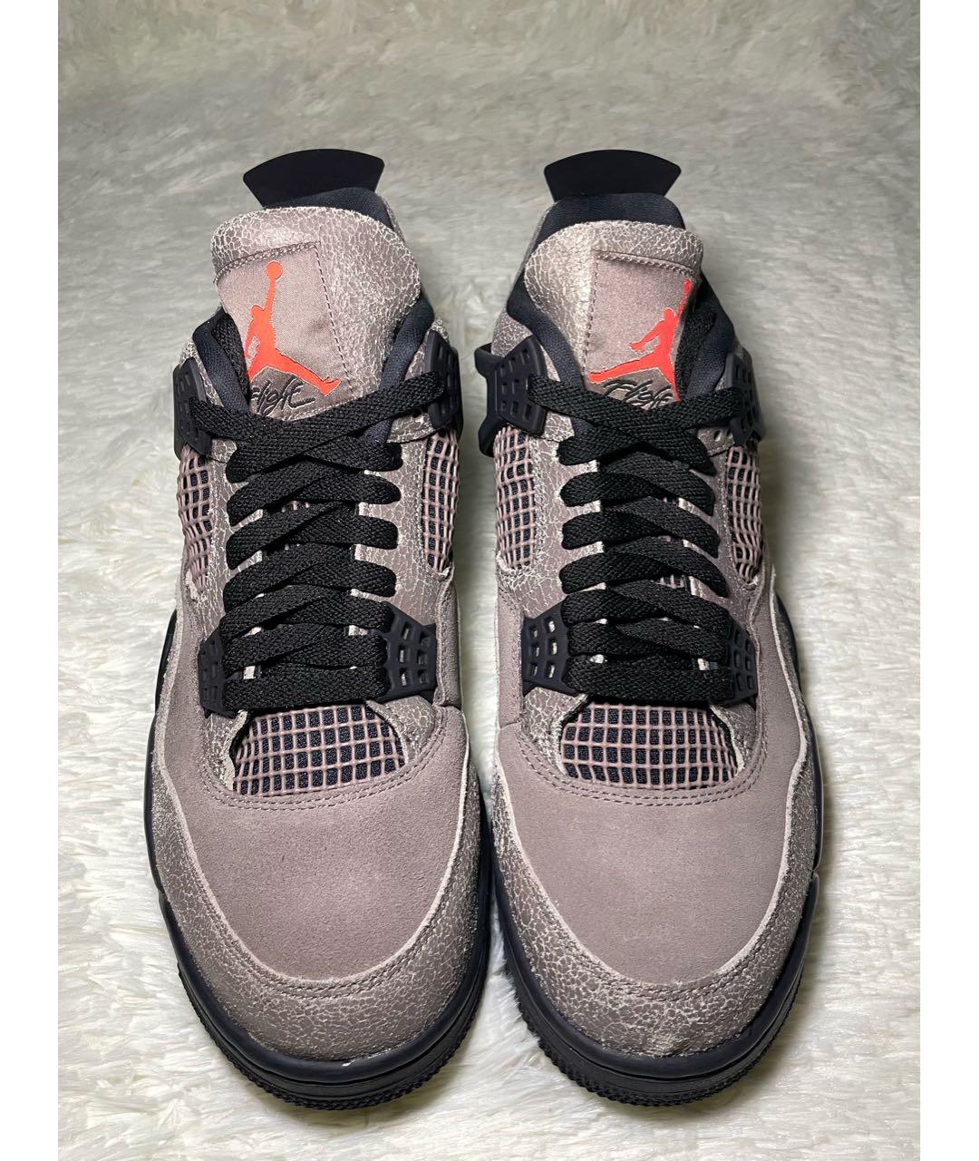 JORDAN Коричневые кожаные высокие кроссовки / кеды, фото 4