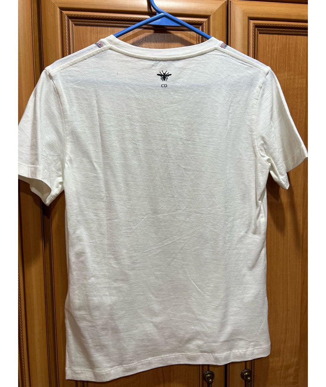 CHRISTIAN DIOR PRE-OWNED Белая хлопковая футболка, фото 2