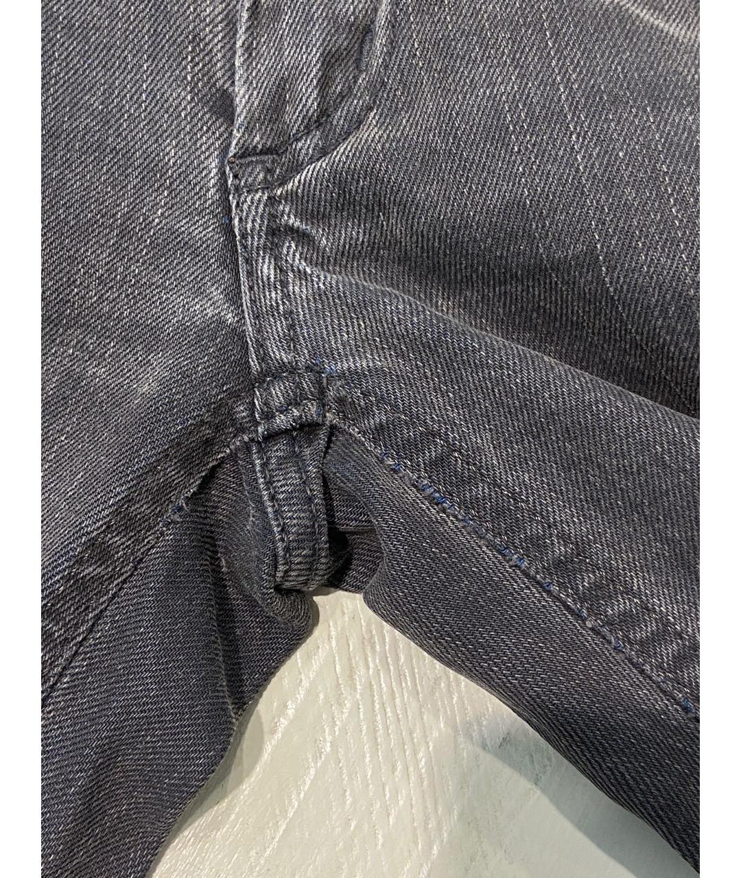 ACNE STUDIOS Серые хлопко-эластановые джинсы слим, фото 5