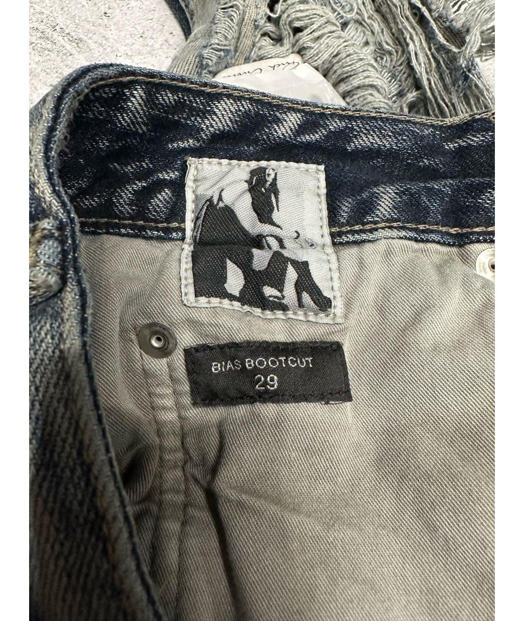 RICK OWENS Антрацитовые хлопковые джинсы, фото 7