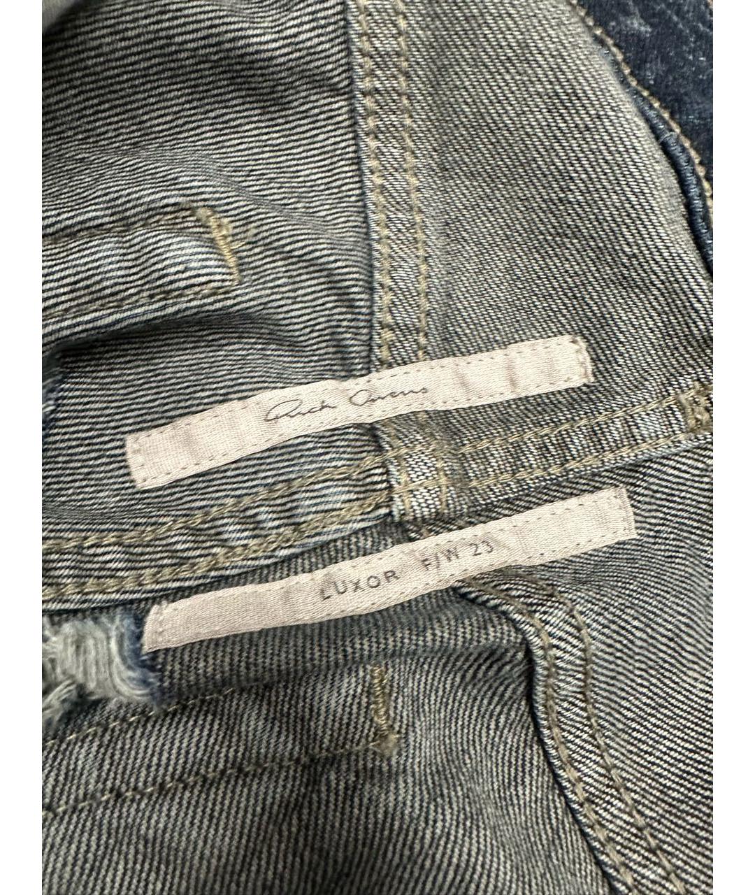 RICK OWENS Антрацитовые хлопковые джинсы, фото 4