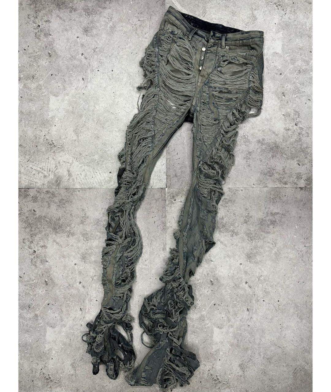 RICK OWENS Антрацитовые хлопковые джинсы, фото 8