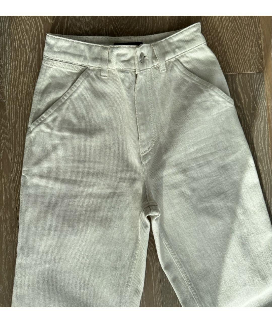 LORO PIANA Белые прямые джинсы, фото 4
