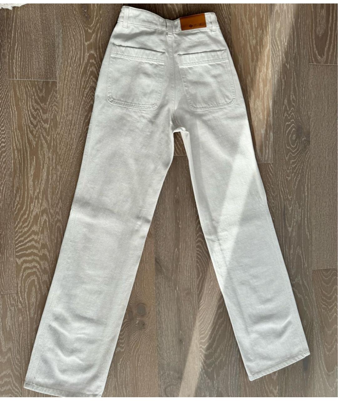 LORO PIANA Белые прямые джинсы, фото 2