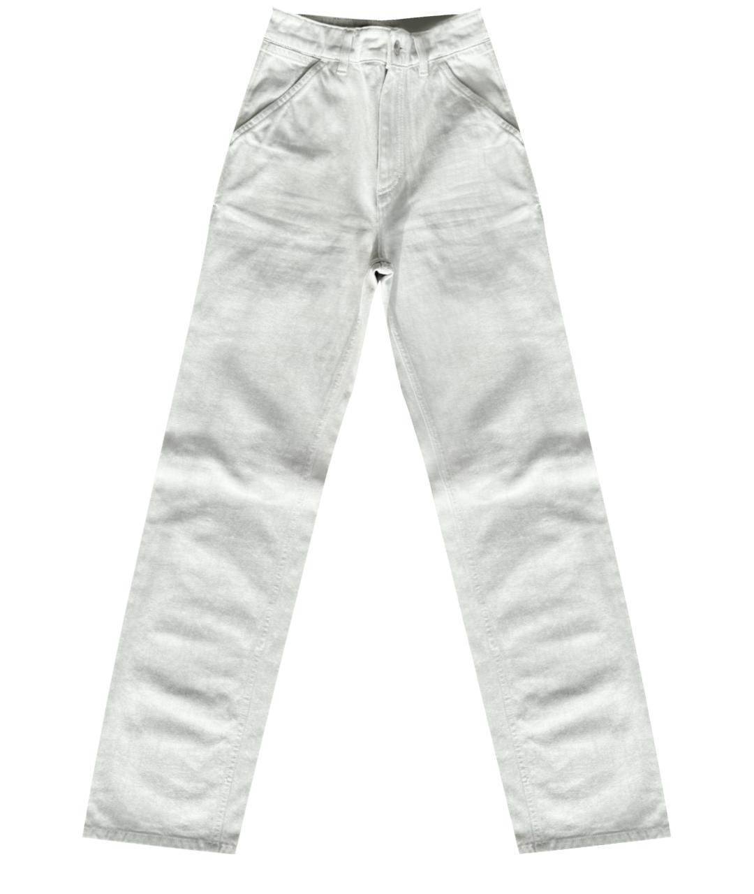 LORO PIANA Белые прямые джинсы, фото 1