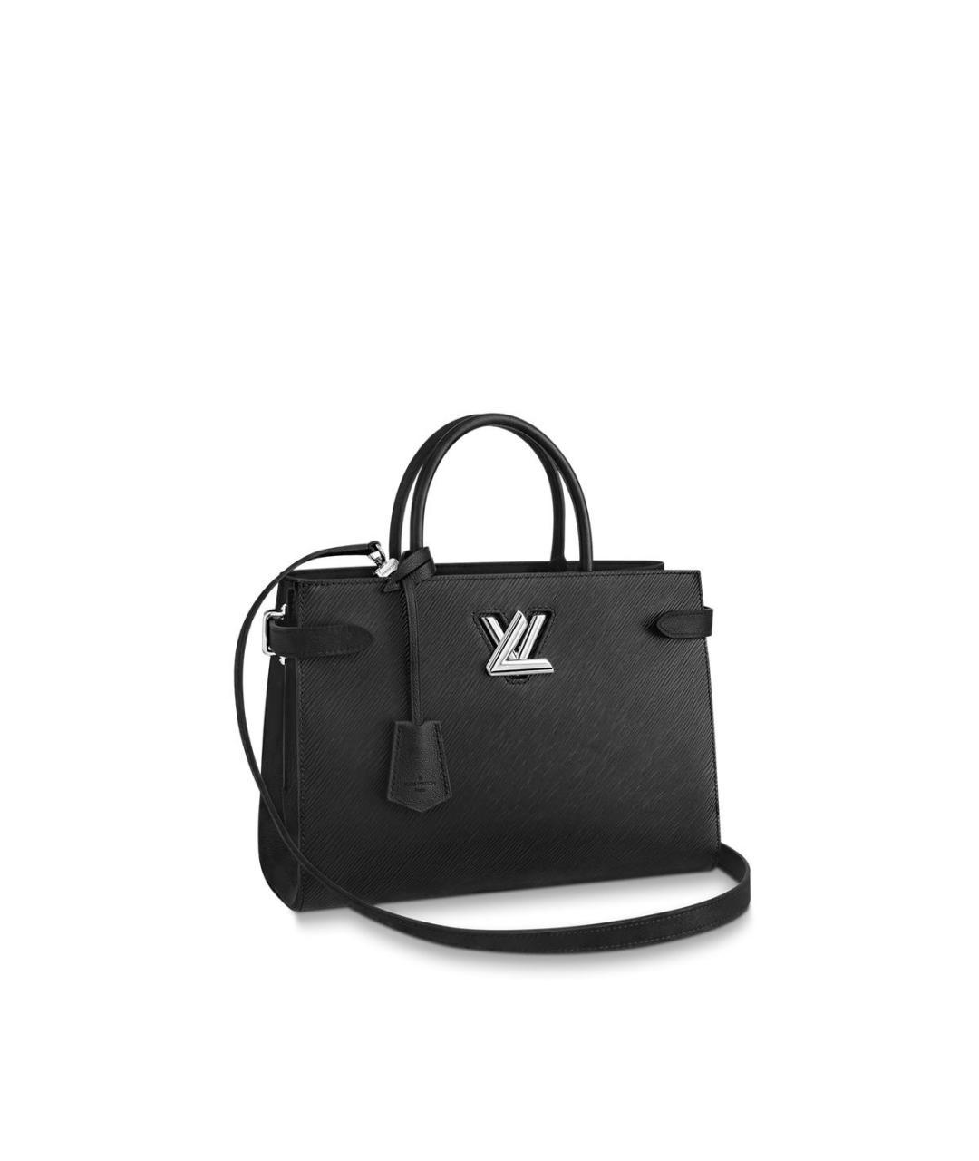 LOUIS VUITTON Черная кожаная сумка с короткими ручками, фото 2