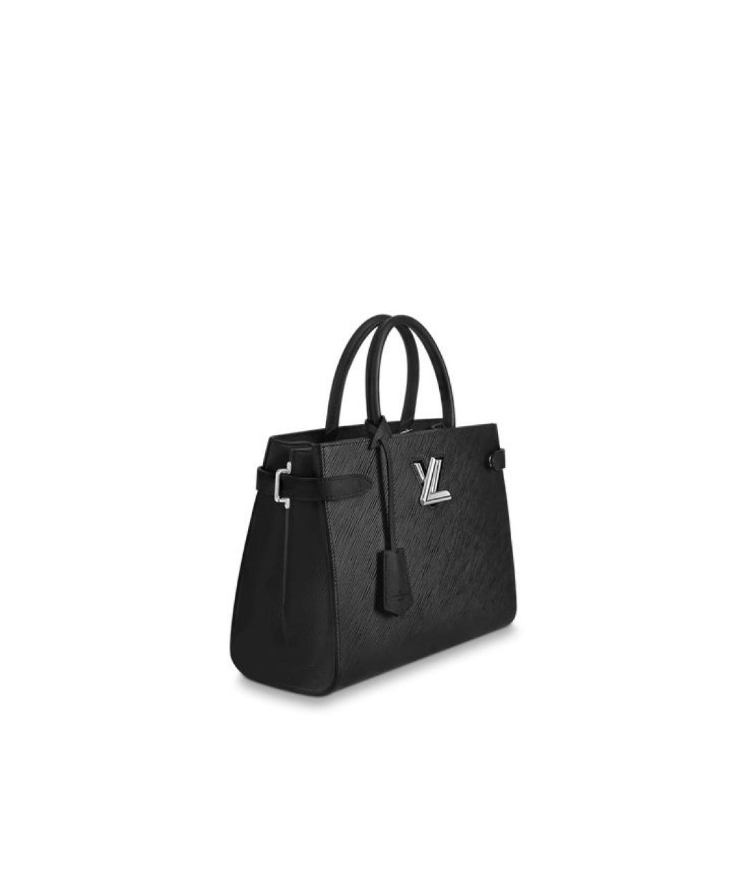 LOUIS VUITTON Черная кожаная сумка с короткими ручками, фото 3