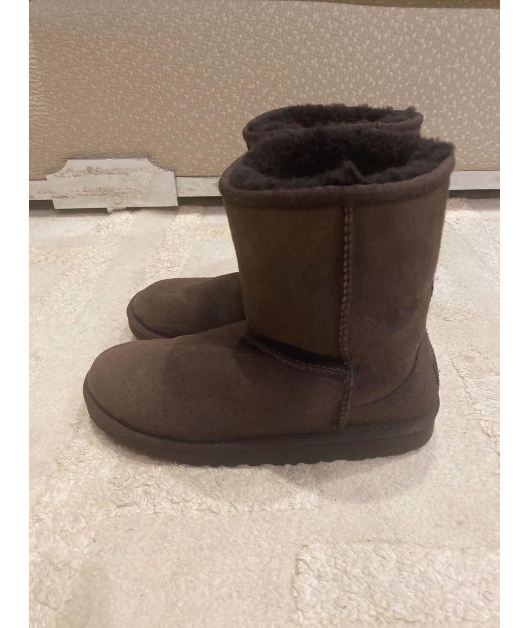 UGG AUSTRALIA Коричневые замшевые ботинки, фото 3