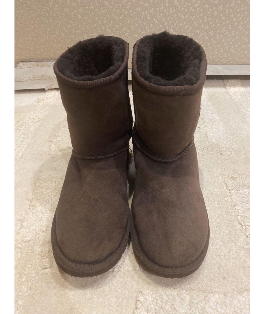 UGG AUSTRALIA Коричневые замшевые ботинки, фото 2