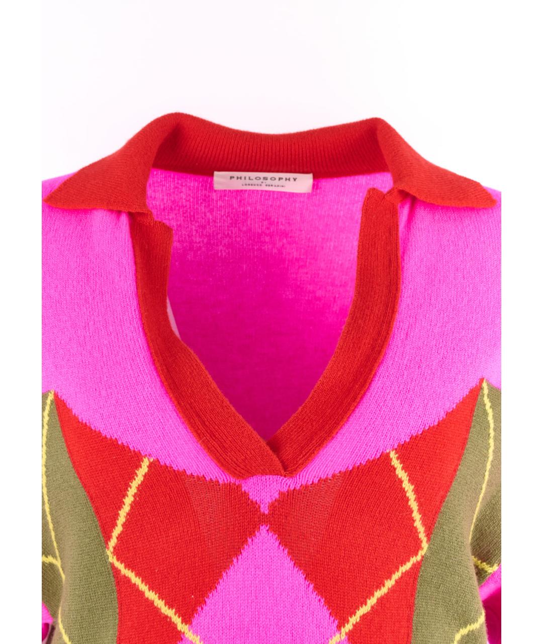 PHILOSOPHY Розовый шерстяной джемпер / свитер, фото 3