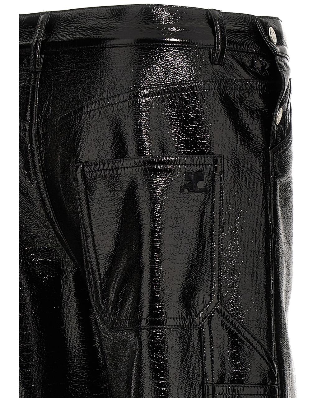 COURREGES Черные повседневные брюки, фото 4