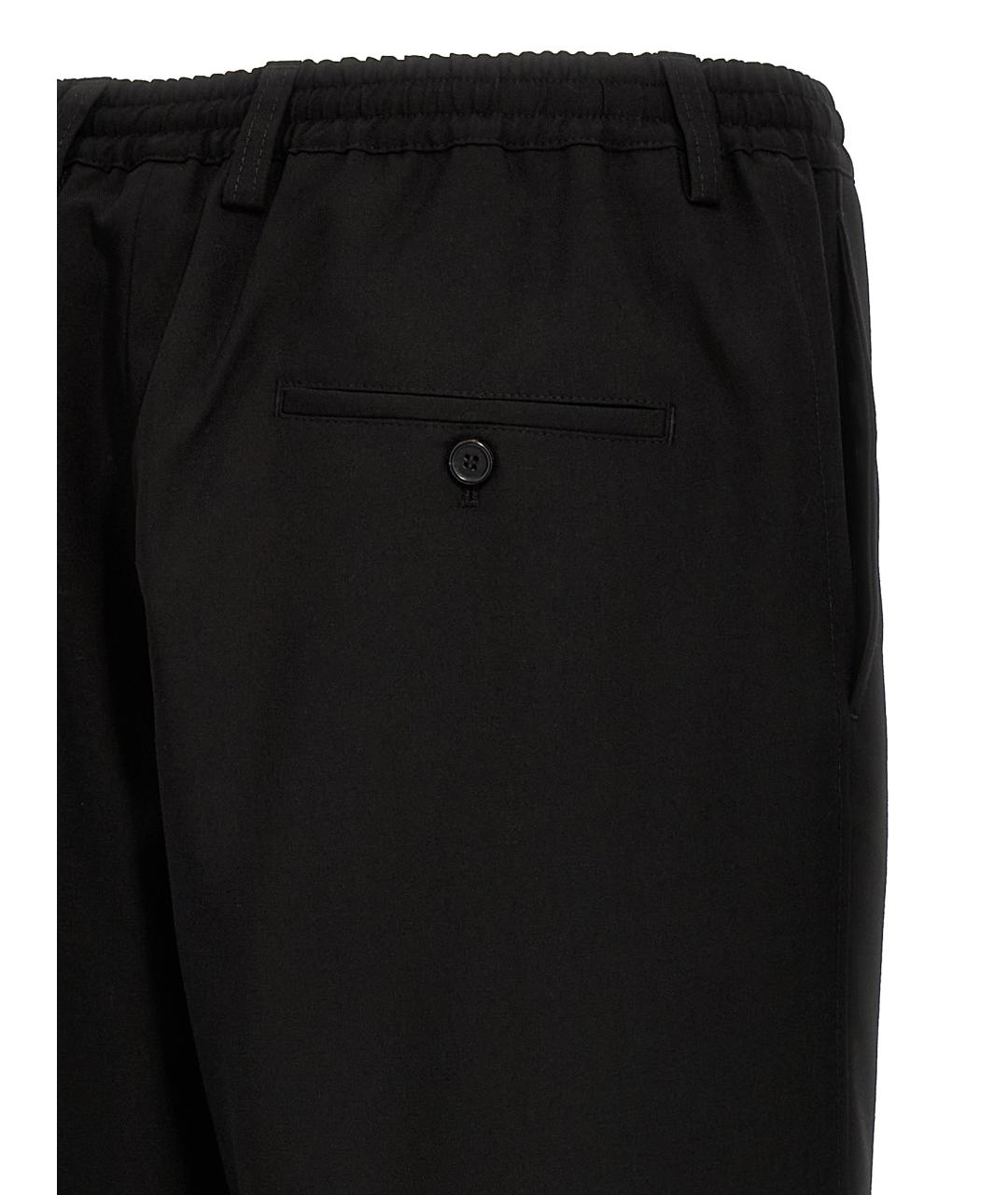 MARNI Черные шерстяные повседневные брюки, фото 4