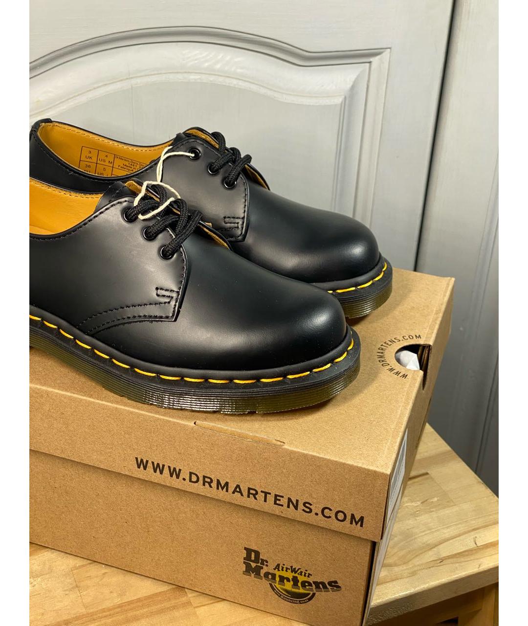 DR. MARTENS Черные кожаные брогги и оксфорды, фото 5