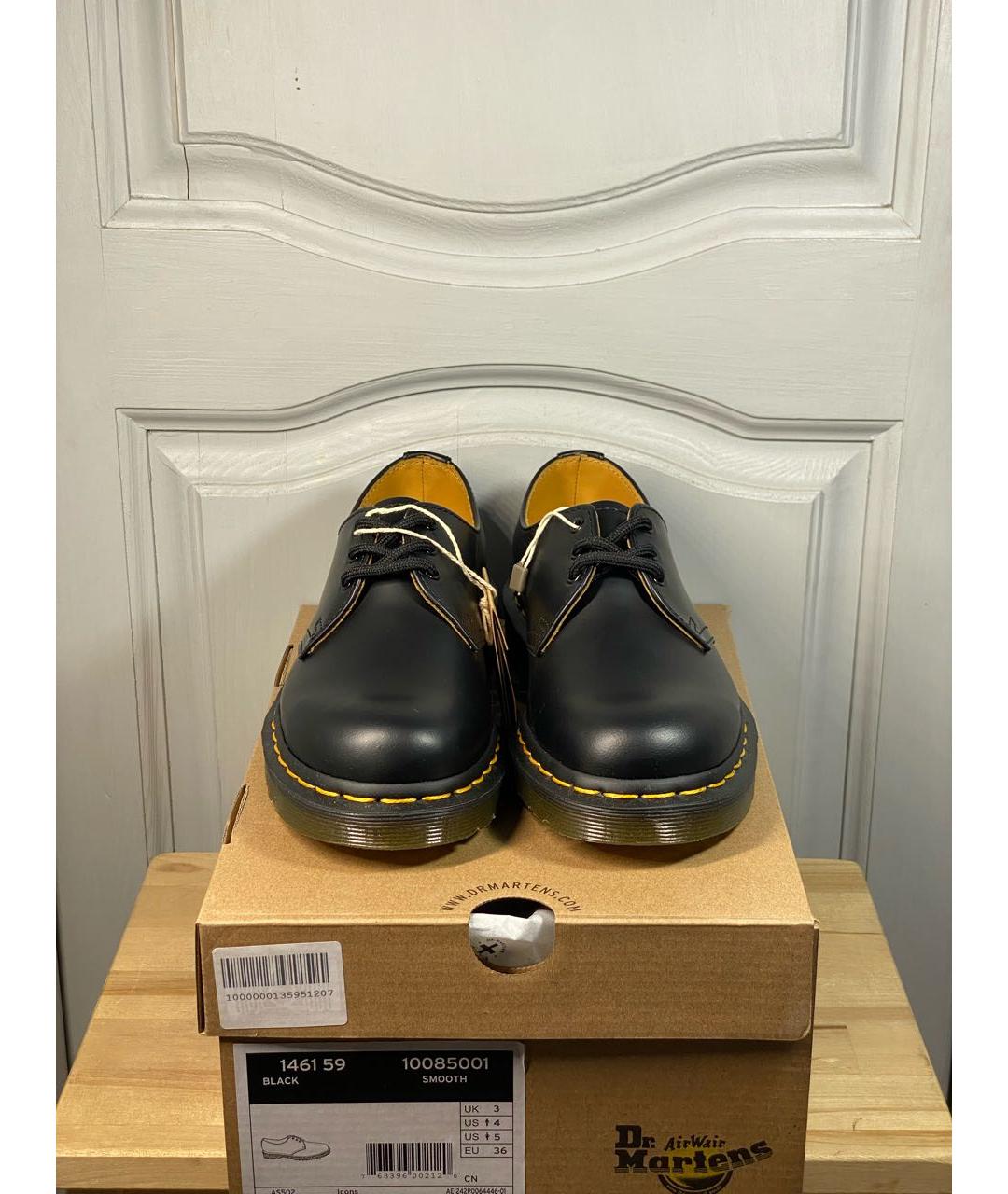 DR. MARTENS Черные кожаные брогги и оксфорды, фото 3