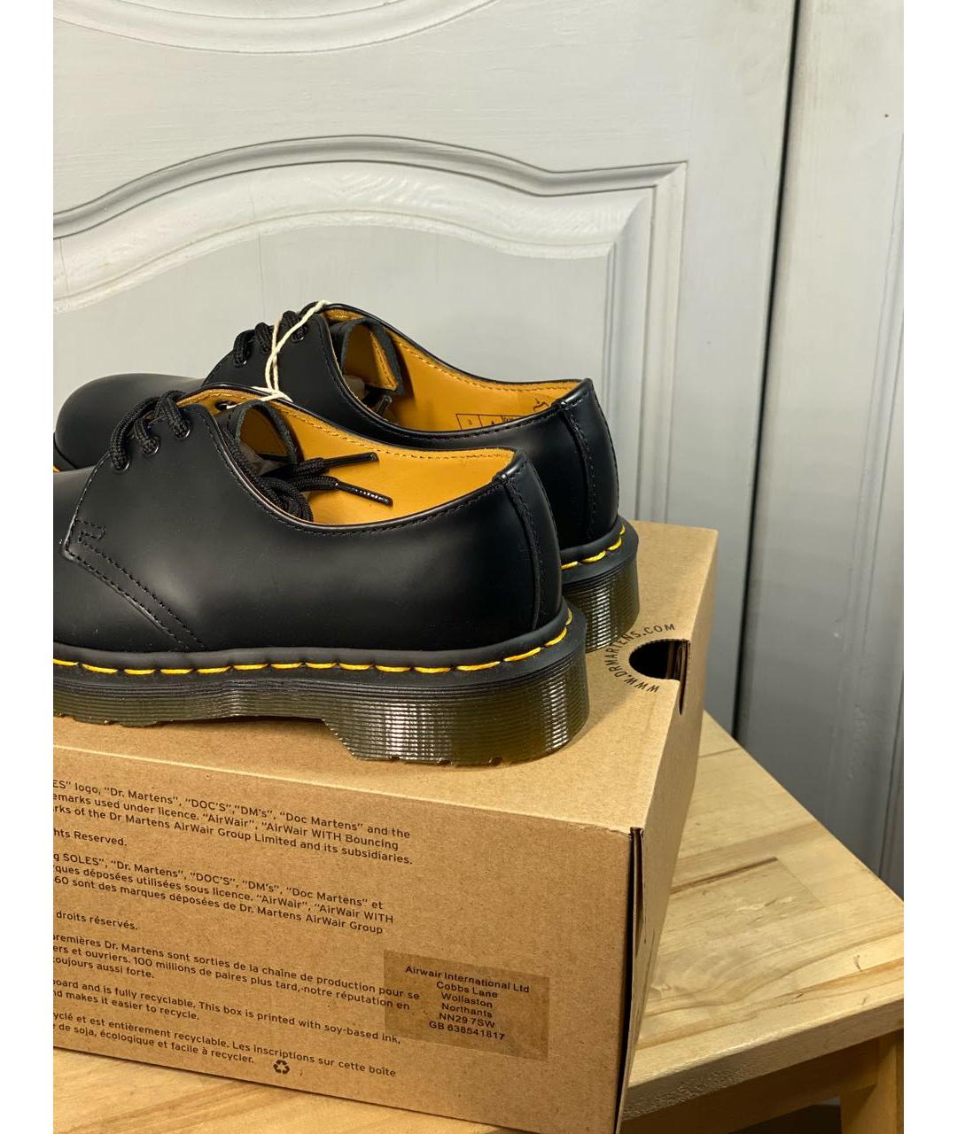 DR. MARTENS Черные кожаные брогги и оксфорды, фото 6